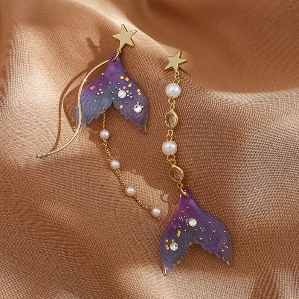 Mermaid Tail Drop Earrings