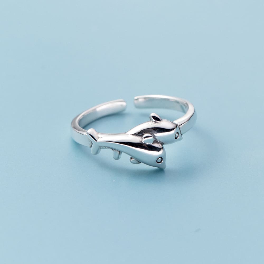 Mood Ring With Dolphins