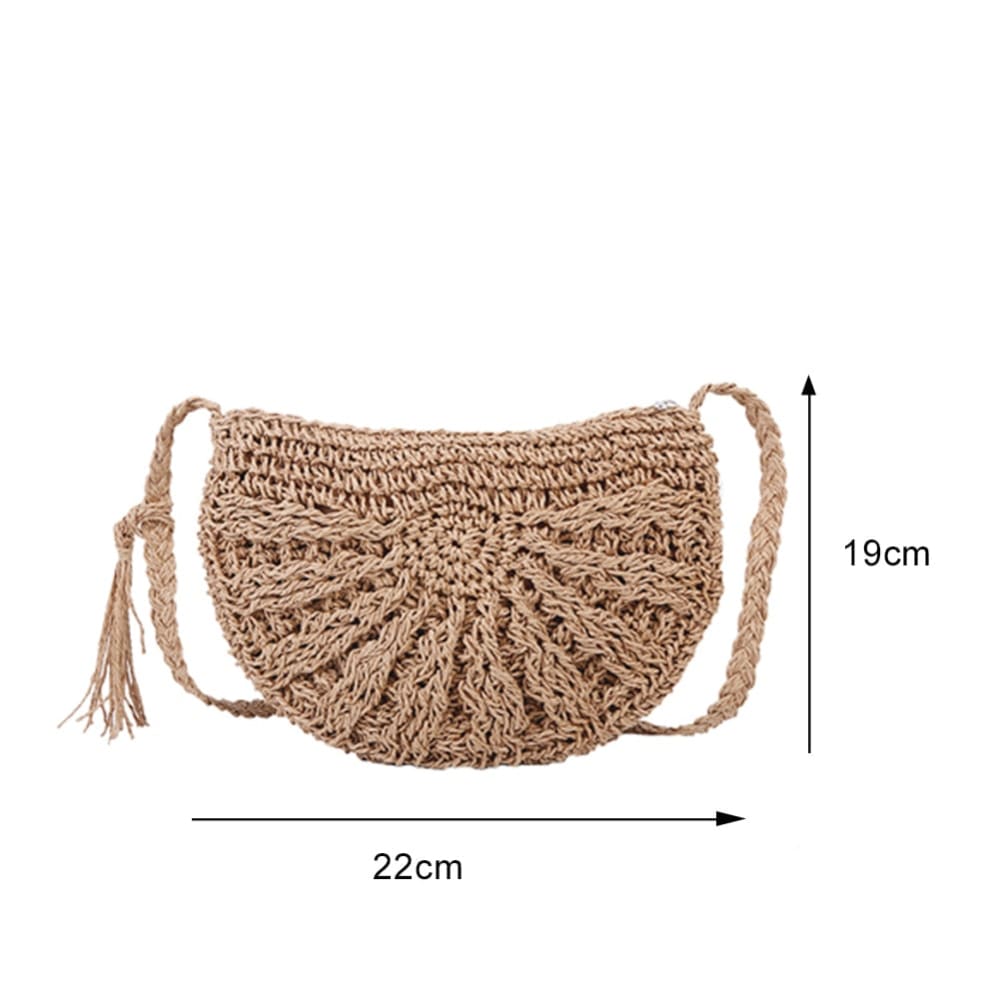 Moon Crochet Beach Crossbody Bag