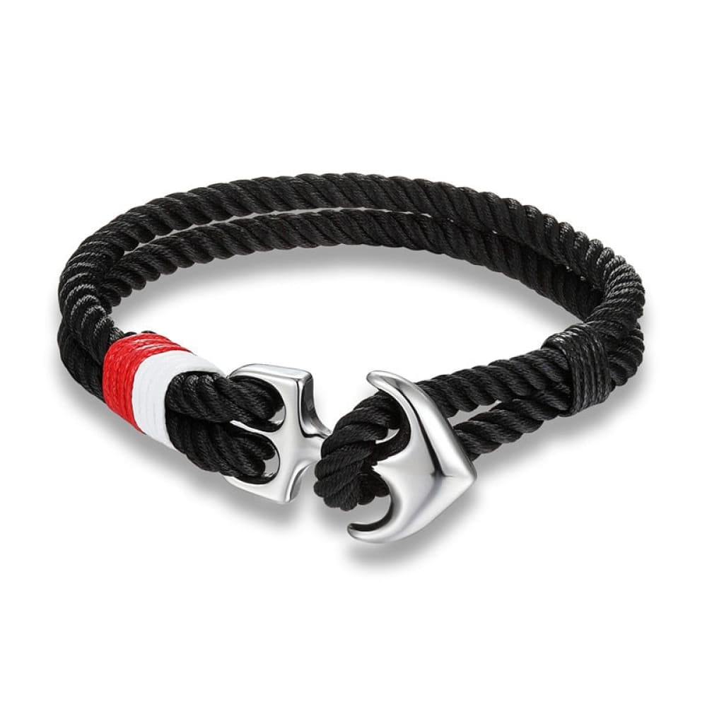 Multicolor Anchor Bracelet - Black