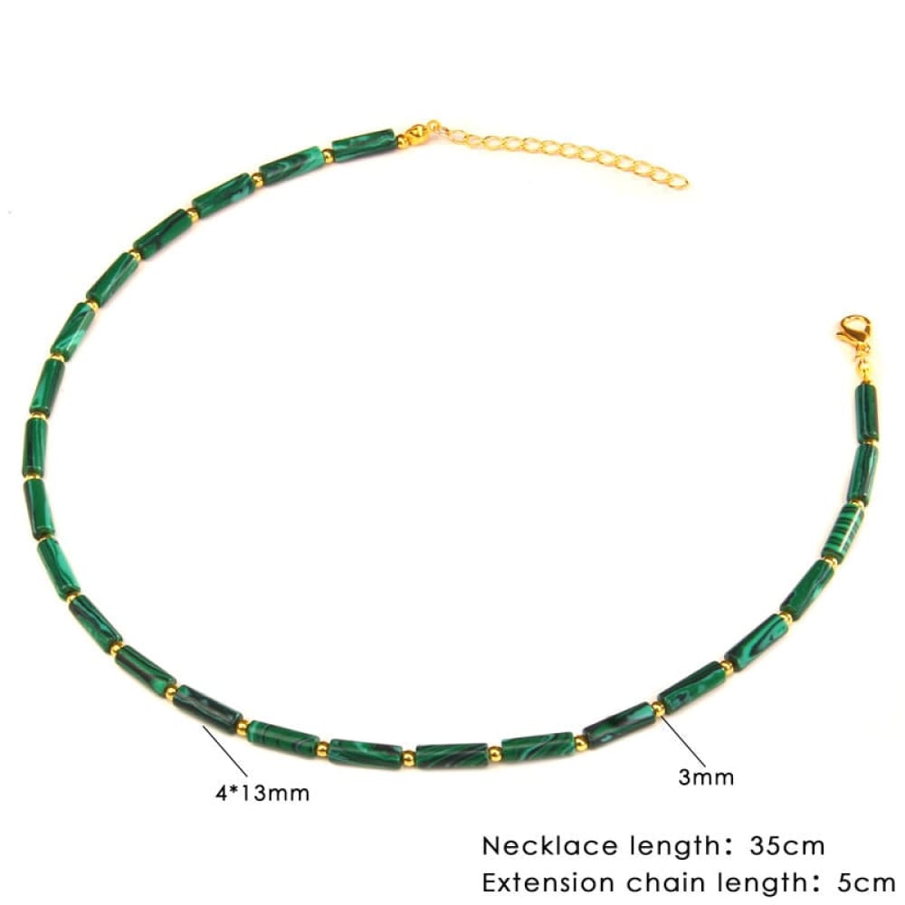 Natural Stone Bead Beach Necklace