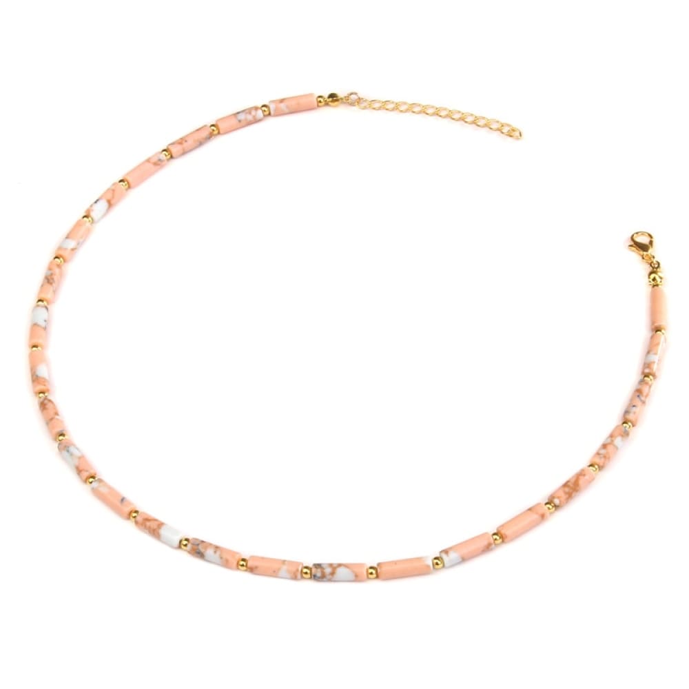 Natural Stone Bead Beach Necklace