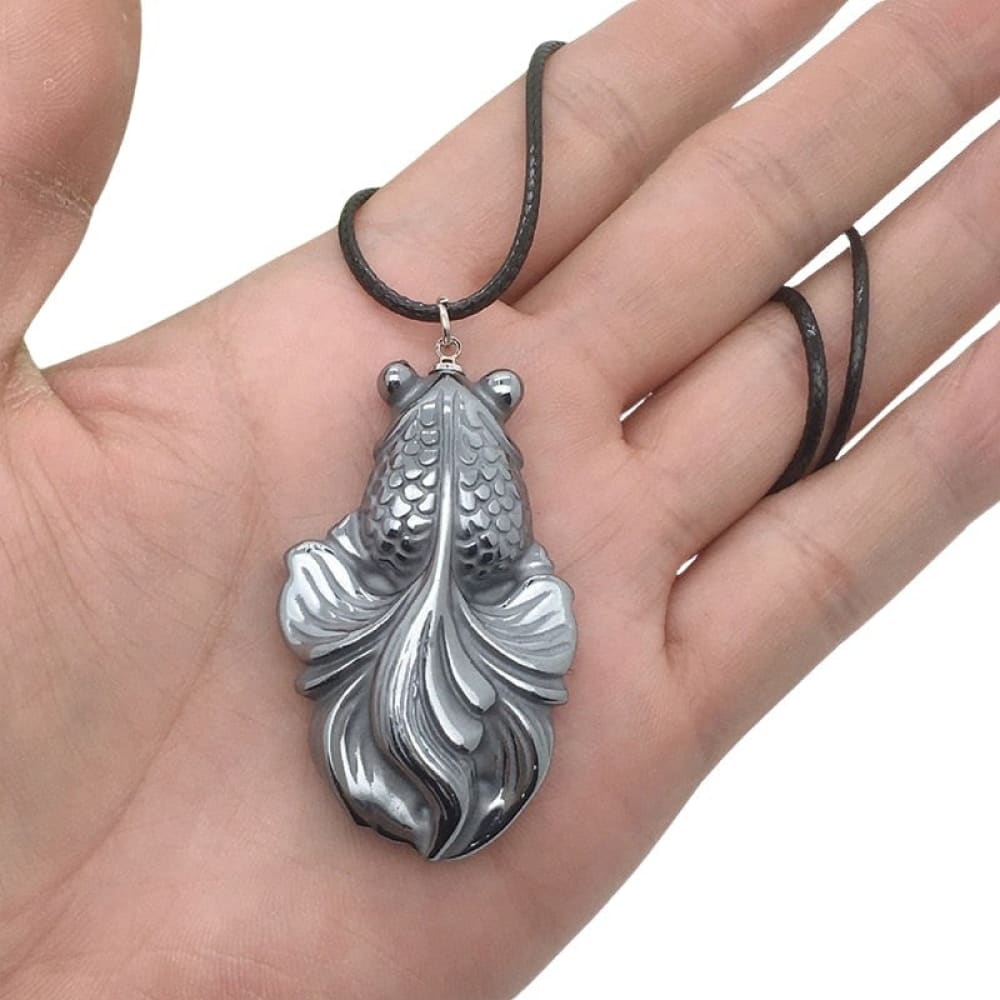 Natural Stone Fish Necklace