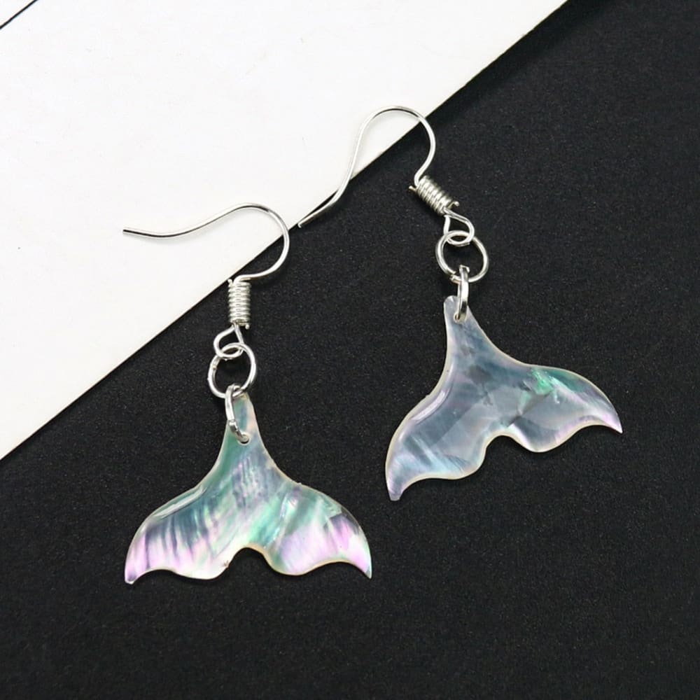 Natural Stone Whale Earrings