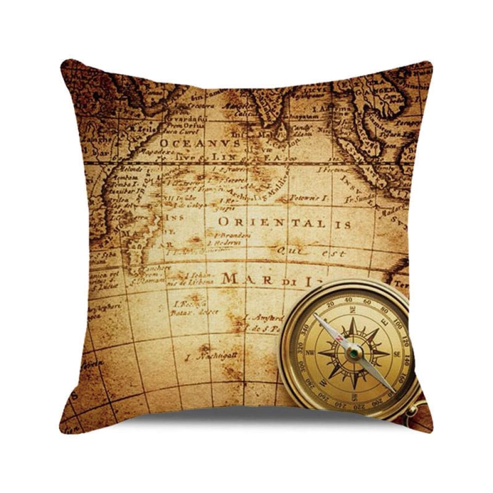 Nautical Map Pillow