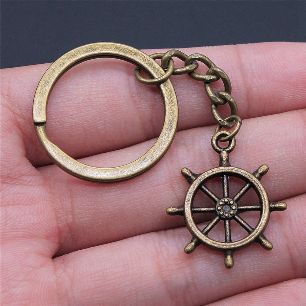 Nautical Wheel Keychain