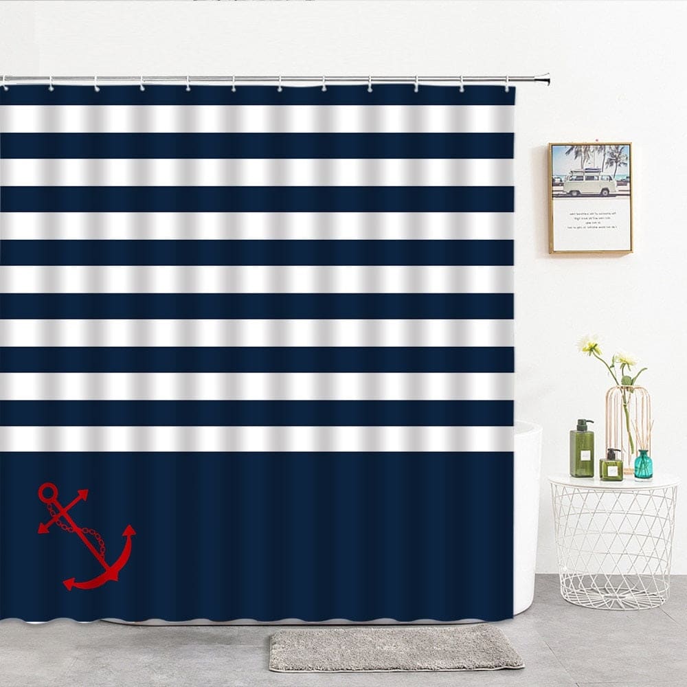 Navy Blue Nautical Curtain