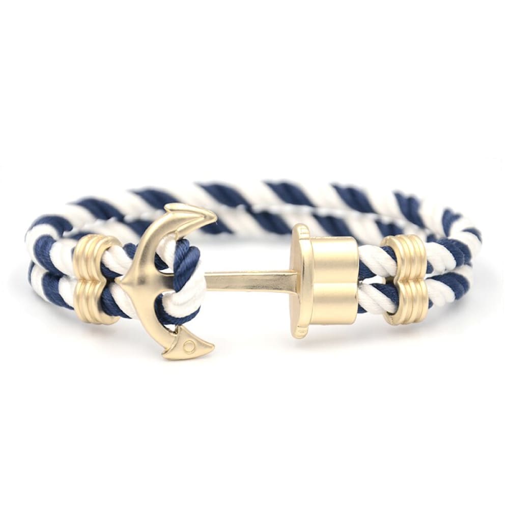 Nylon Anchor Bracelet - Gold