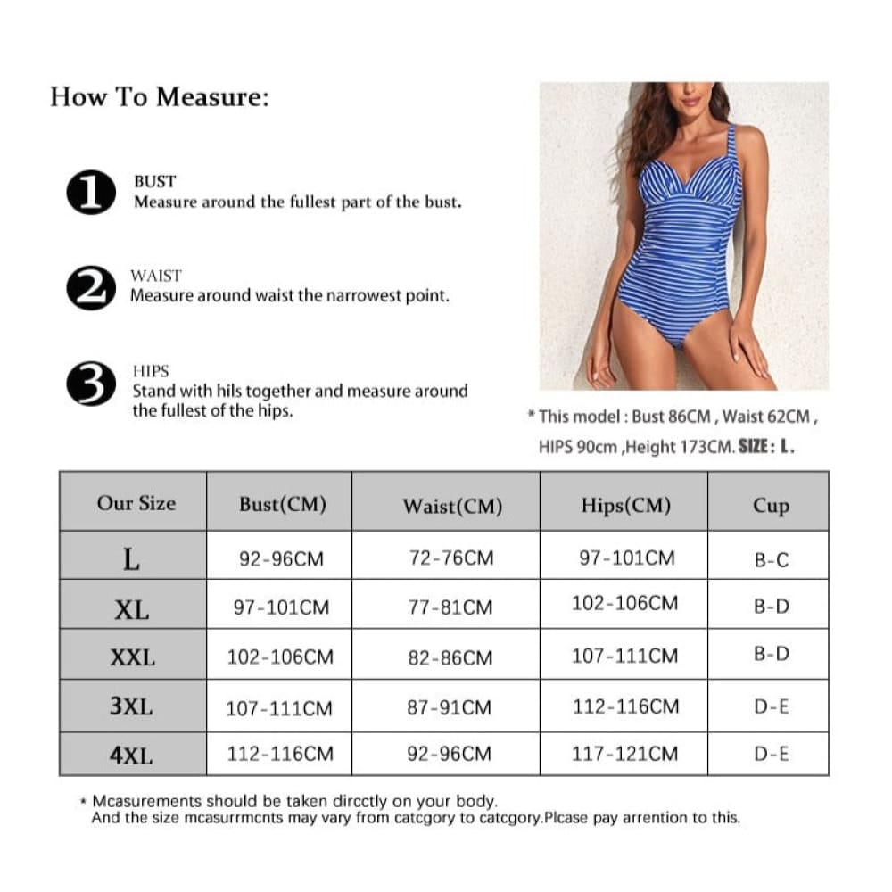 One-Piece Sexy Nautical Swimwear