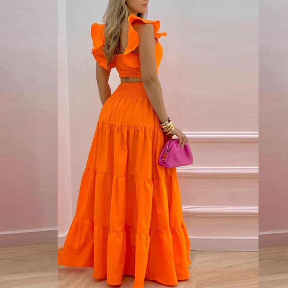 Orange Beach Dress