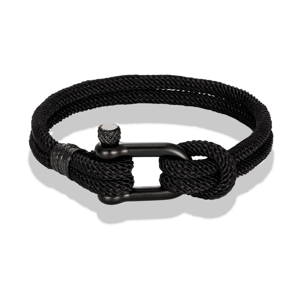 Parachute cord Survival Bracelet - Black