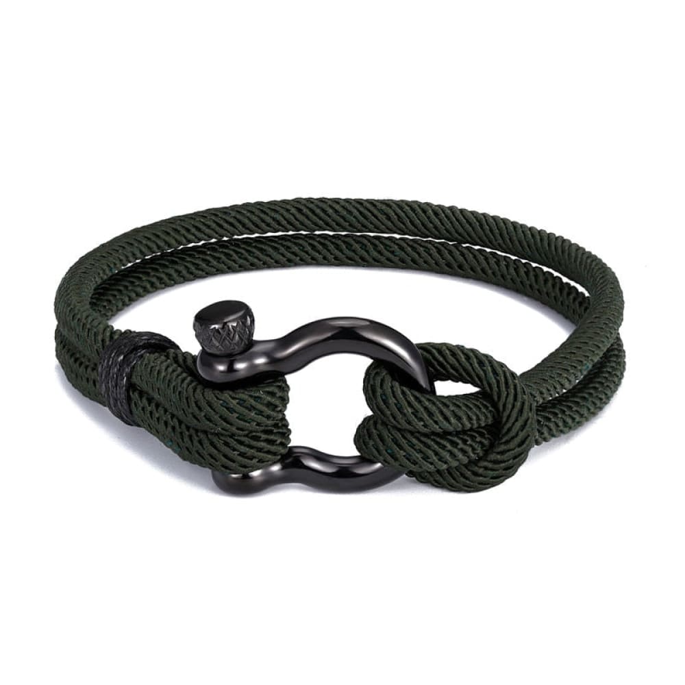 Parachute cord Survival Bracelet - Green