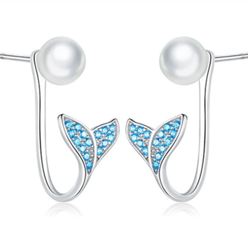 Pearl Mermaid Tail Earrings