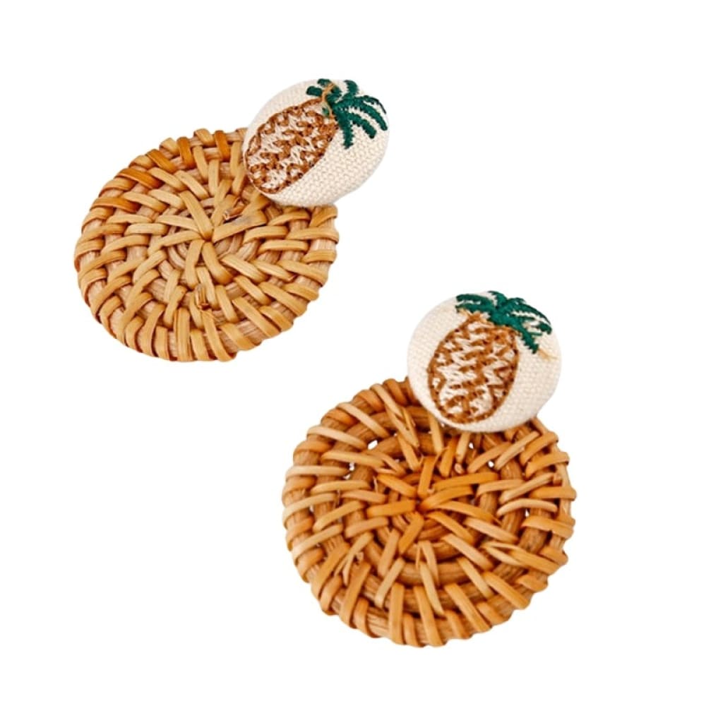 Pineapple Ratan Beach Earrings