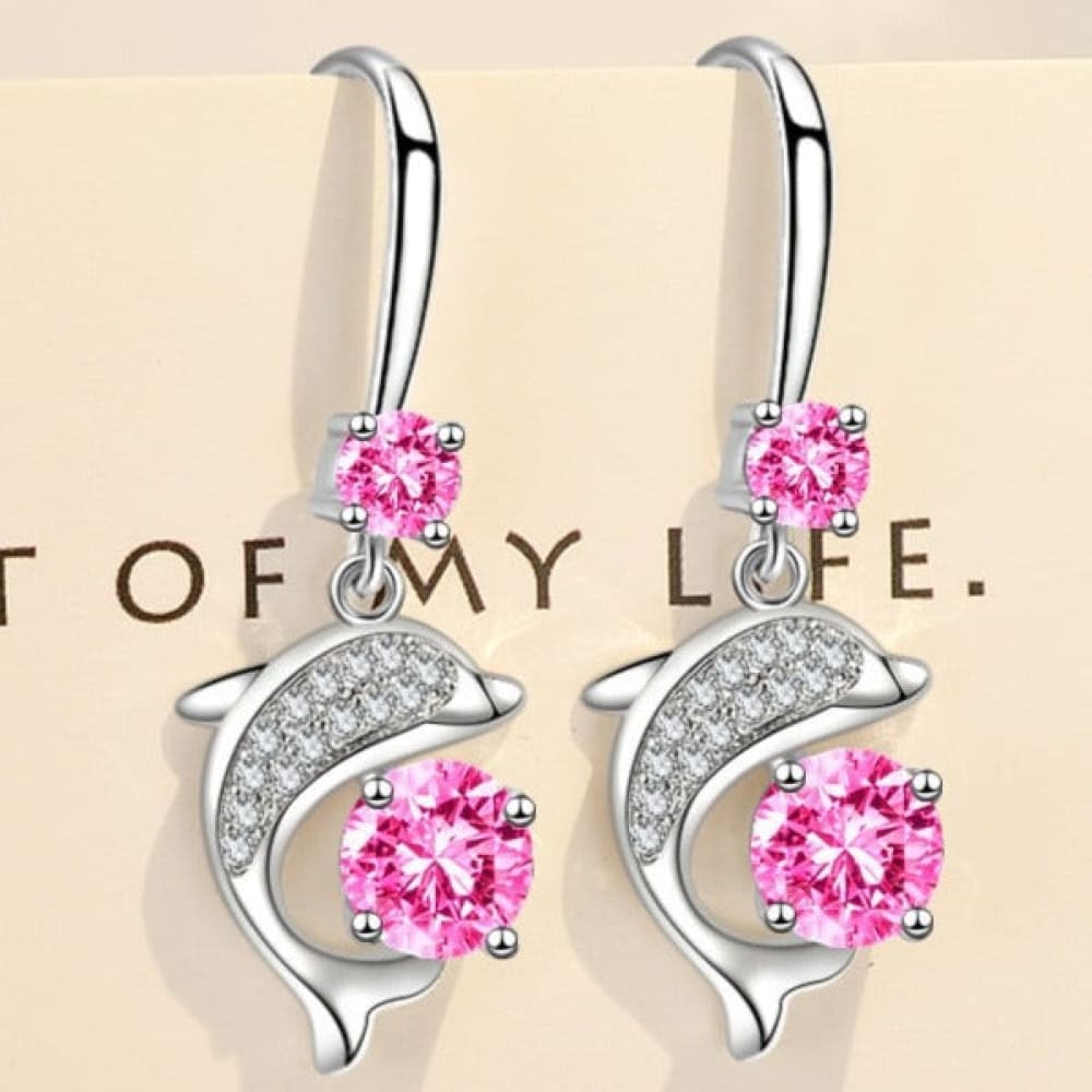 Pink Dolphin Earrings