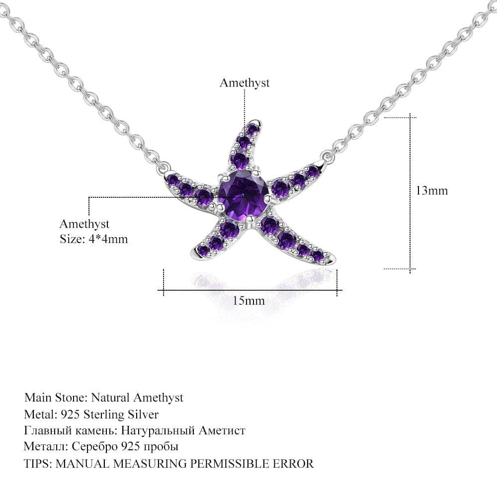 Purple Starfish Necklace
