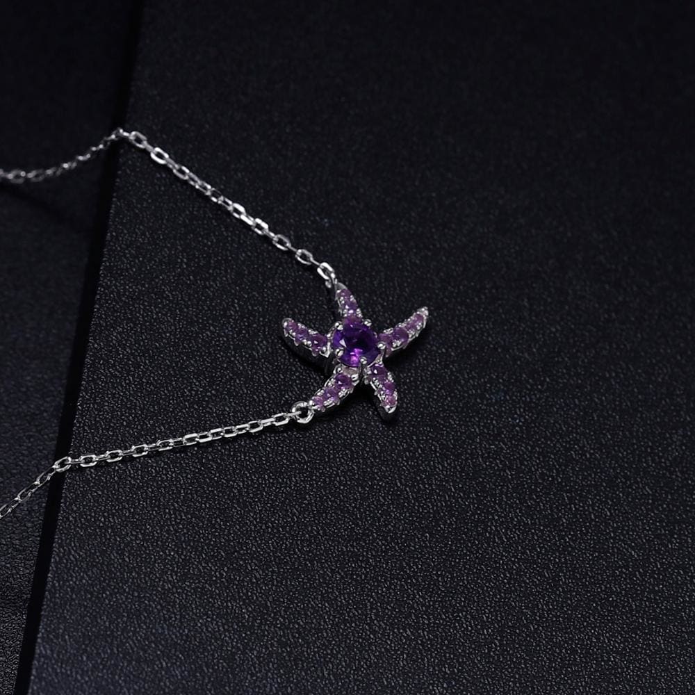 Purple Starfish Necklace