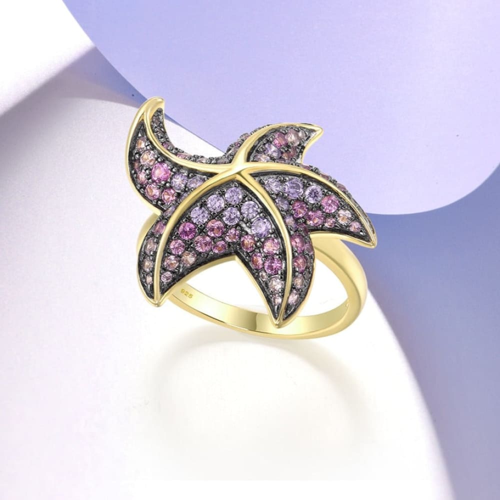 Purple Starfish Ring
