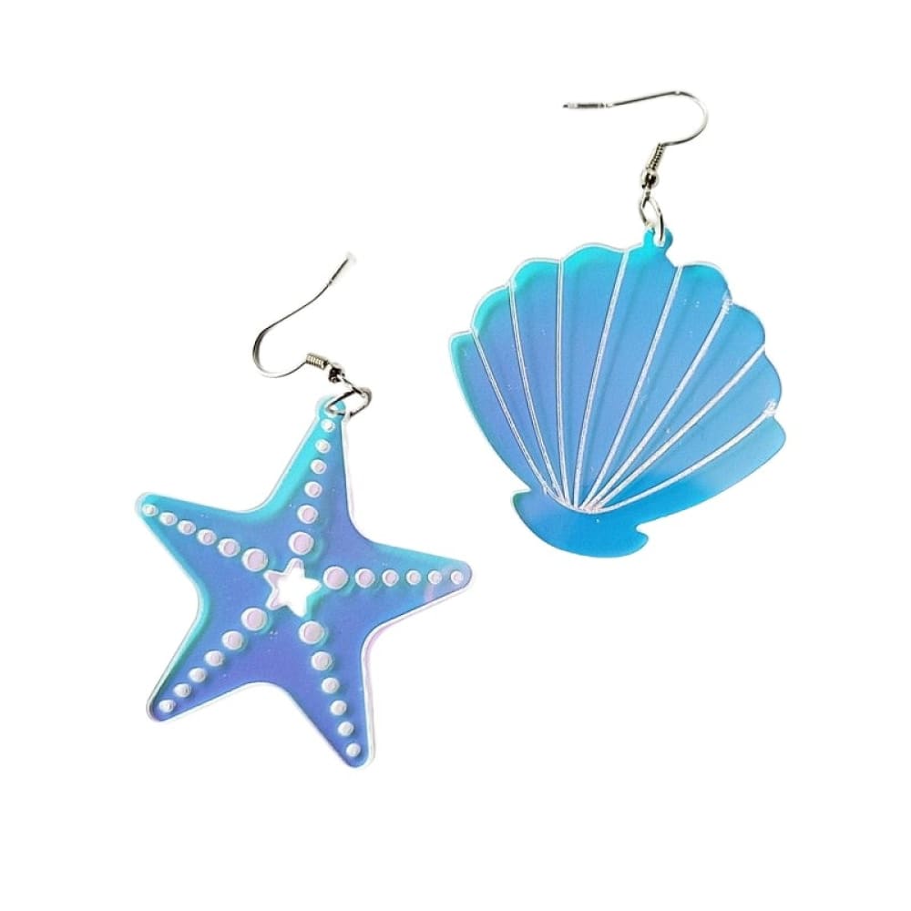 Reflective Starfish Earrings