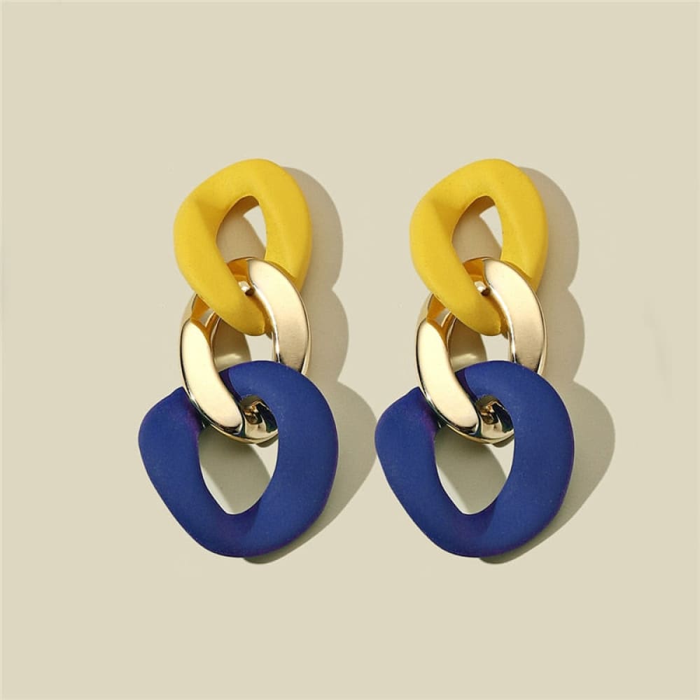 Resin Colorful Beach Earrings