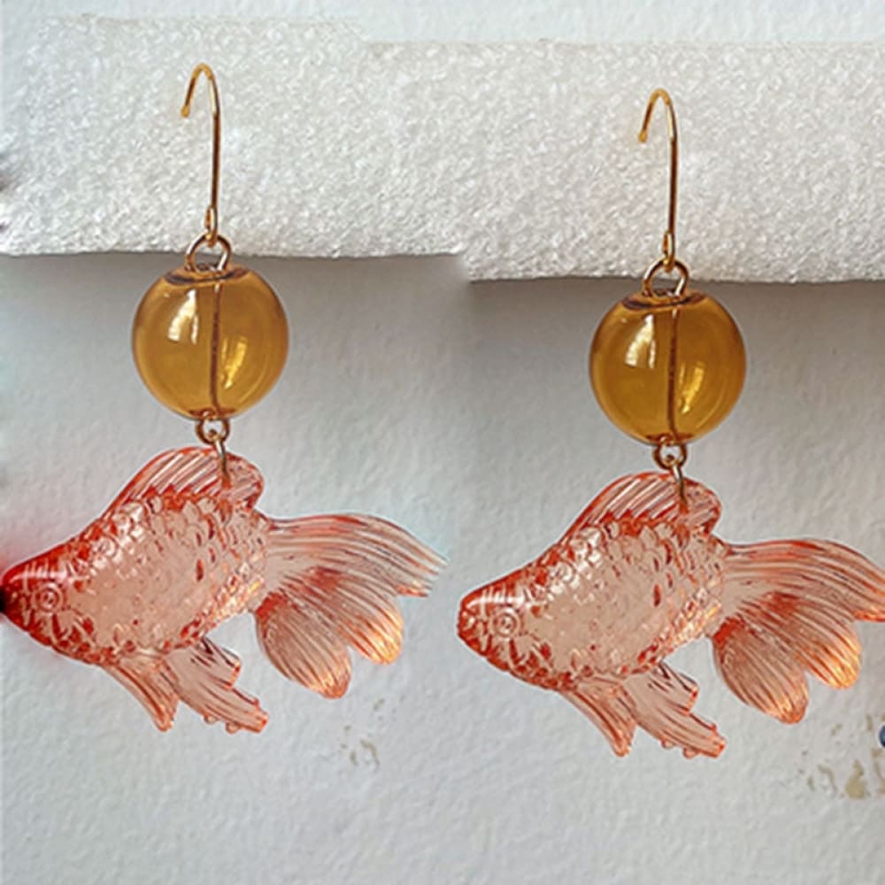Resin Fish Drop Earrings