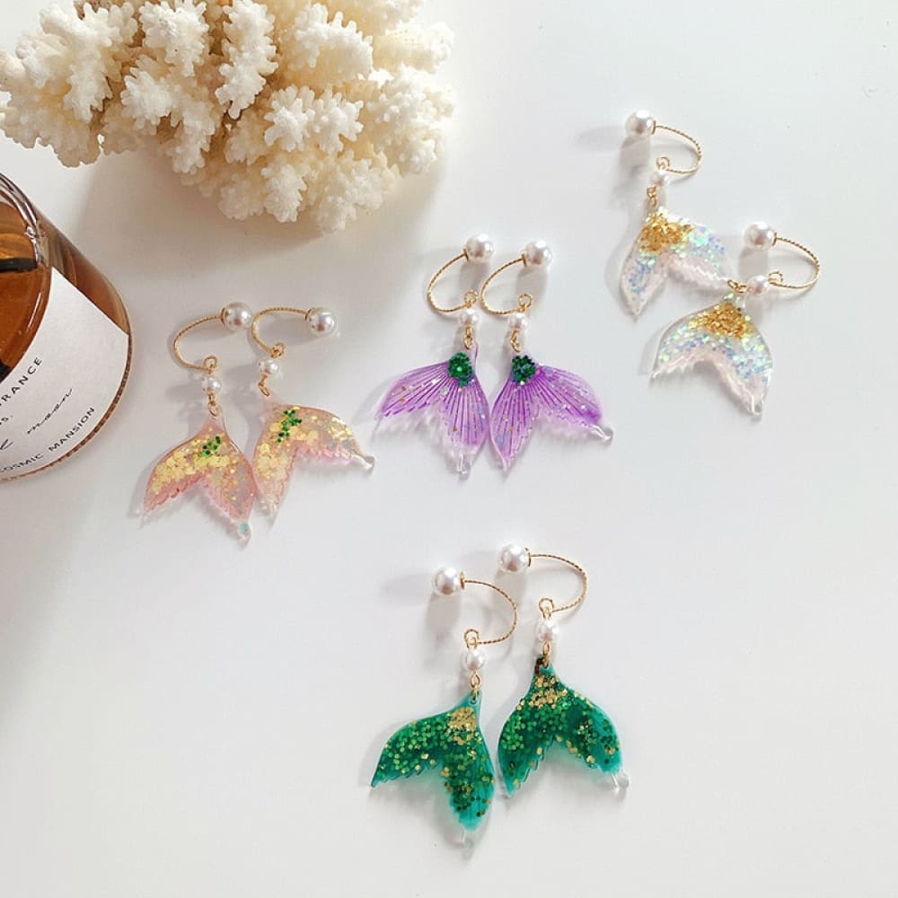 Resin Mermaid Earrings