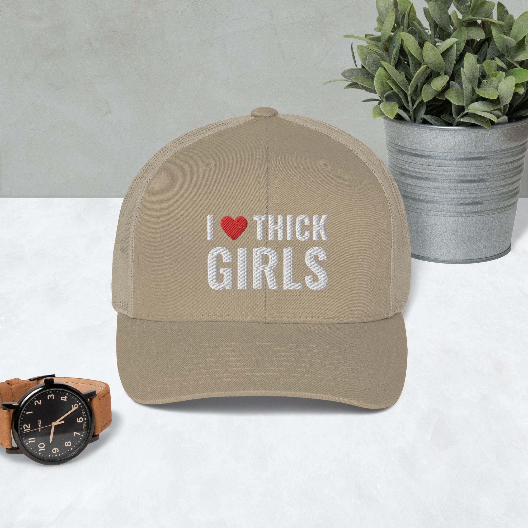 I love thick girls embroidered hat, Funny hot girls hat, hot moms baseball cap, Funny dad hat, Trucker Cap, Thick girl hat