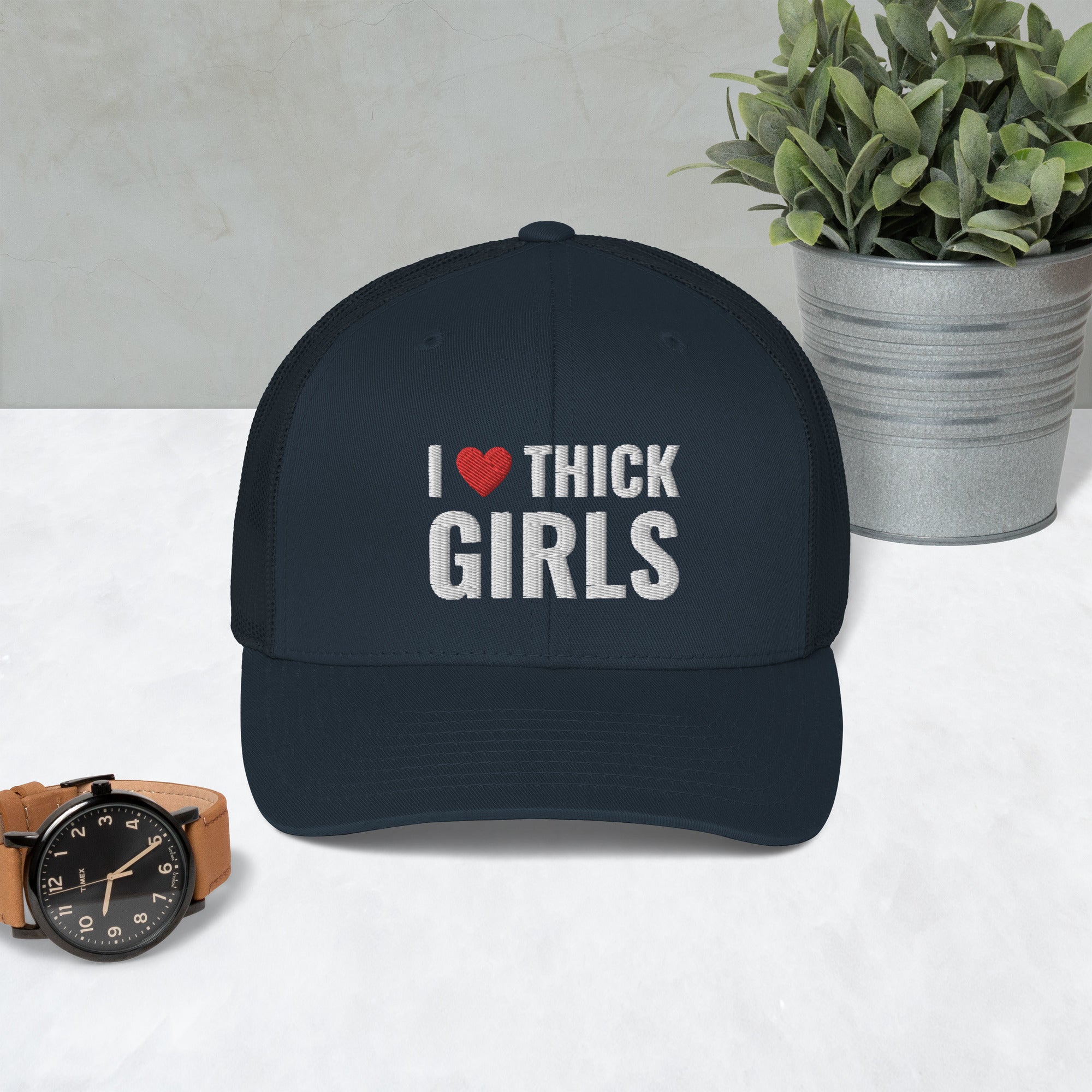 I love thick girls embroidered hat, Funny hot girls hat, hot moms baseball cap, Funny dad hat, Trucker Cap, Thick girl hat