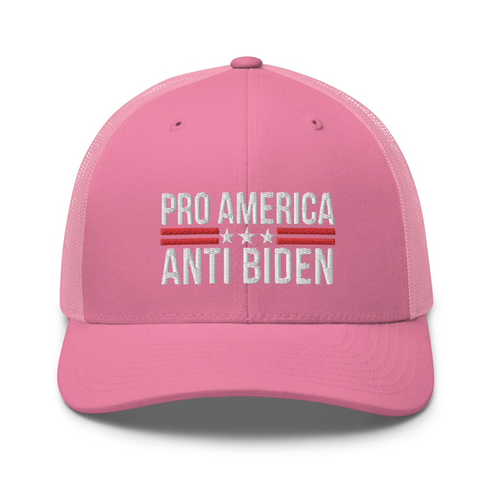 Pro America Anti Biden Trucker Cap, Pro America Anti Biden cap, Impeach Biden Hat, Anti Biden Hat, Anti Biden Cap, pro-america anti-biden - Madeinsea©