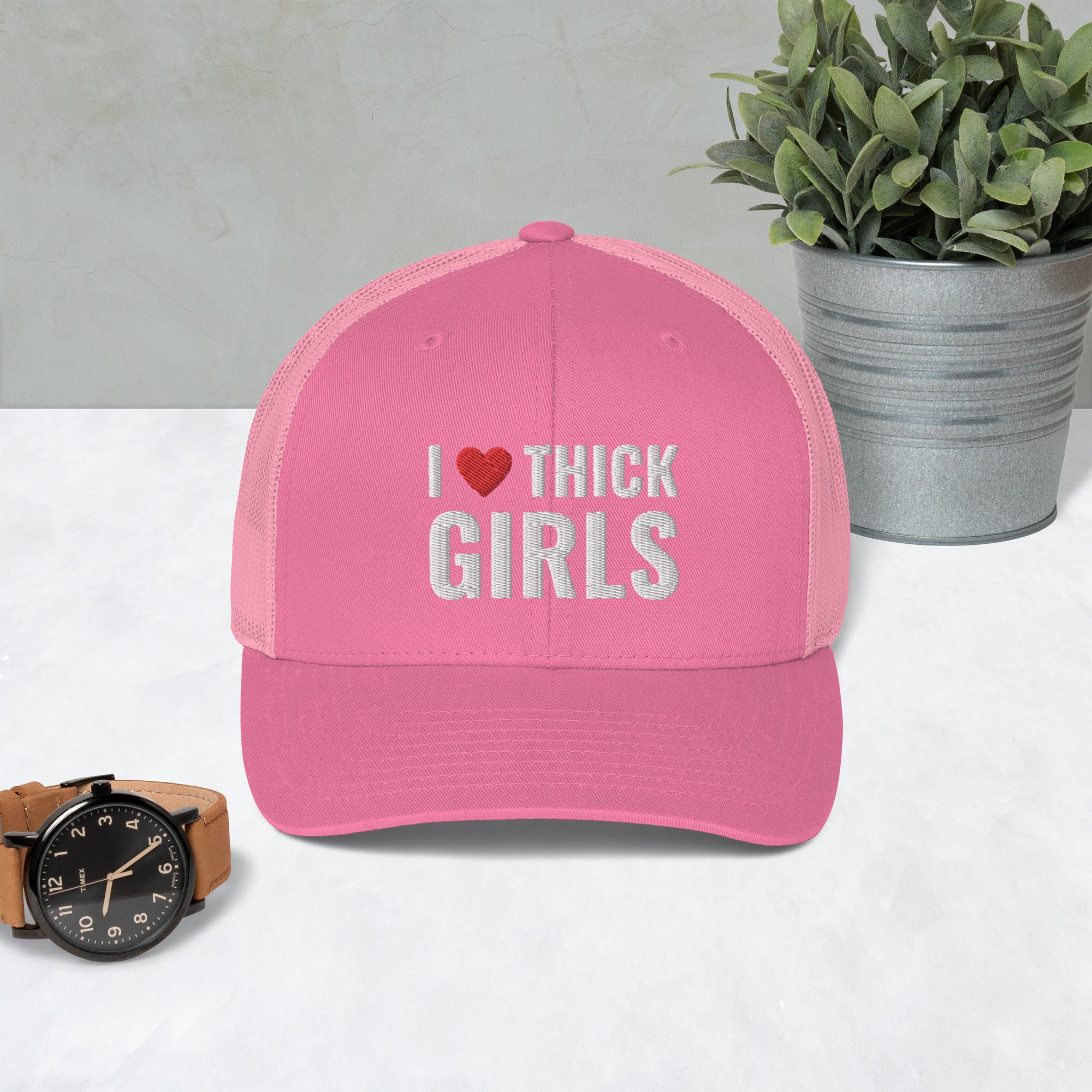 I love thick girls embroidered hat, Funny hot girls hat, hot moms baseball cap, Funny dad hat, Trucker Cap, Thick girl hat