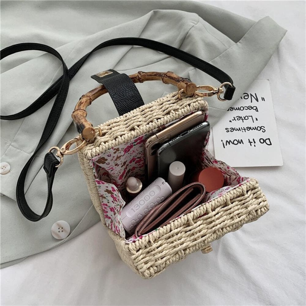 Rope Woven Crossbody Beach Bag1