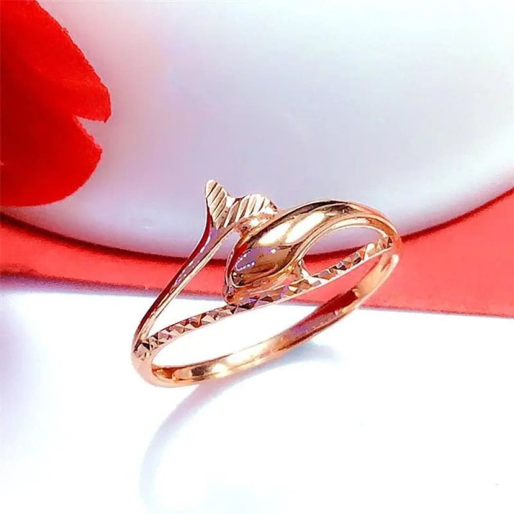 Rose Gold Dolphin Ring