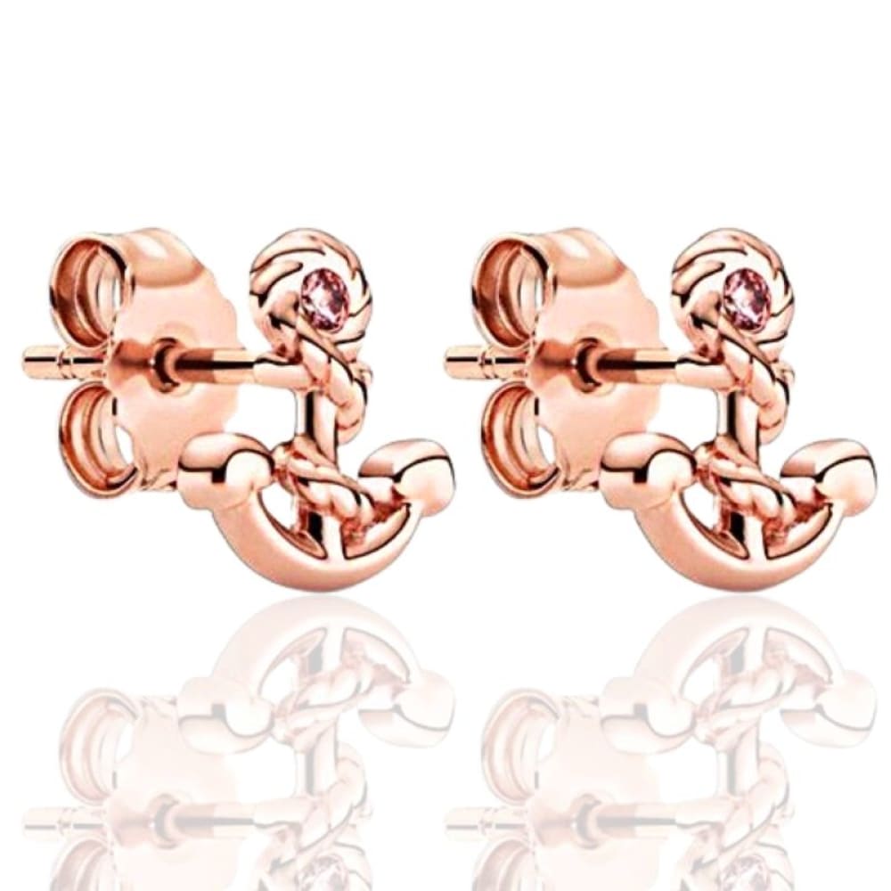 rose-silver-anchor-earrings
