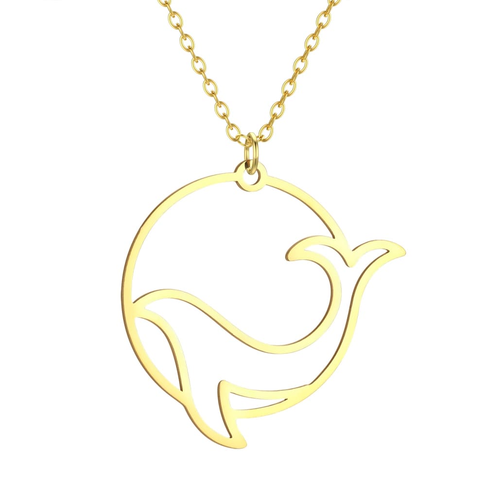 Round Whale Necklace