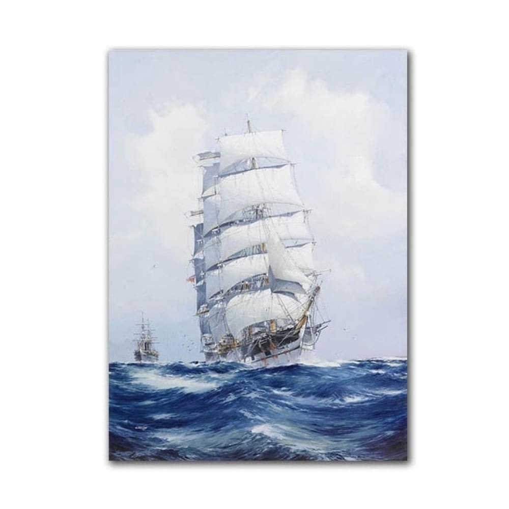 Sailboat Canvas Wall Art - 13X18cm
