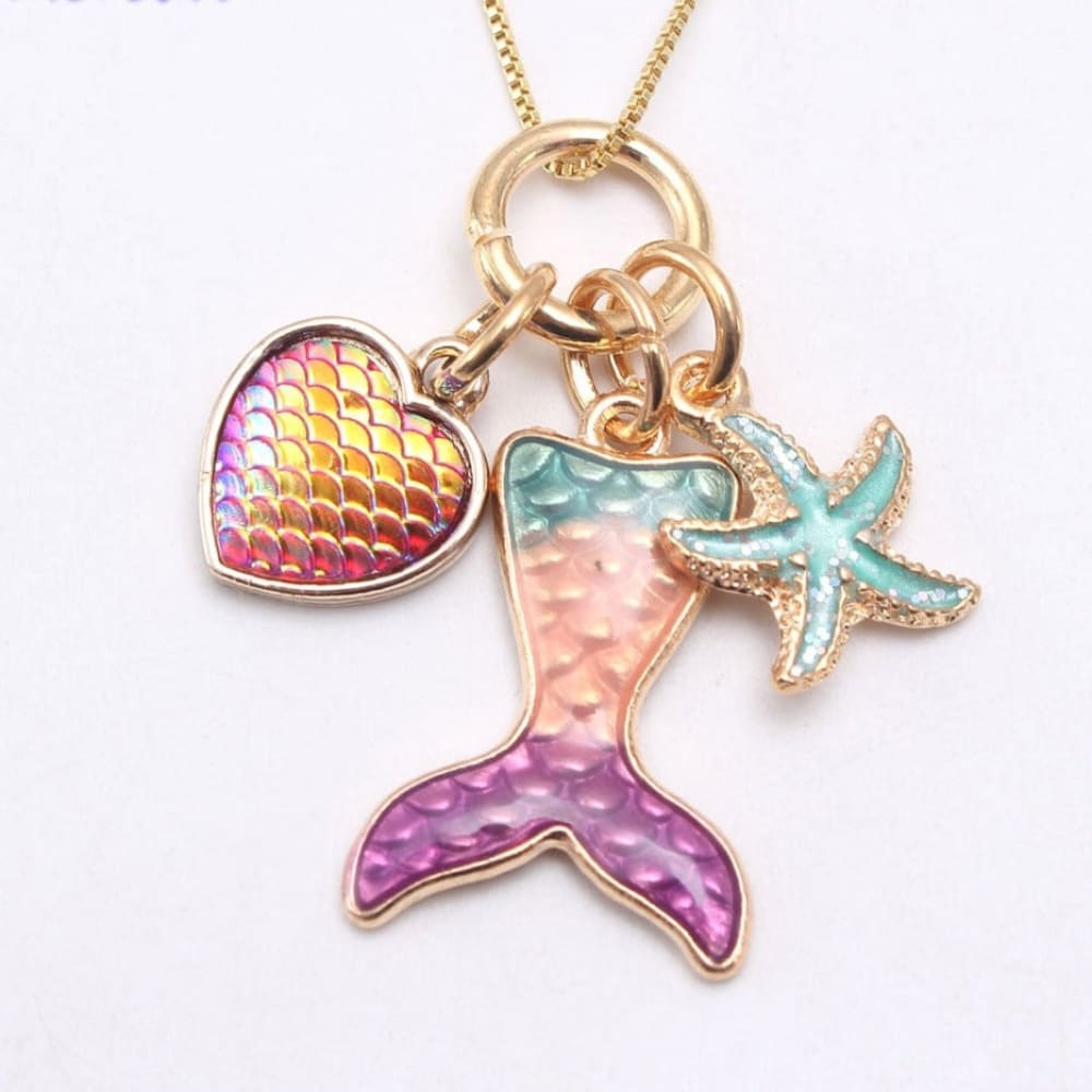 Sea Enamel Starfish Necklace