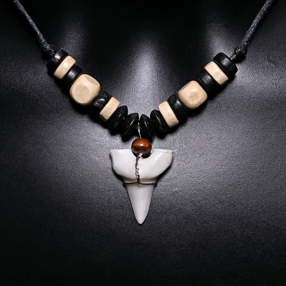 Shark Tooth Bead Necklace
