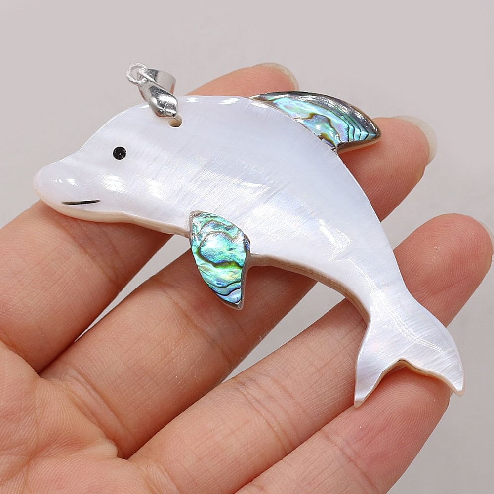 Shell Dolphin Necklace Pendant