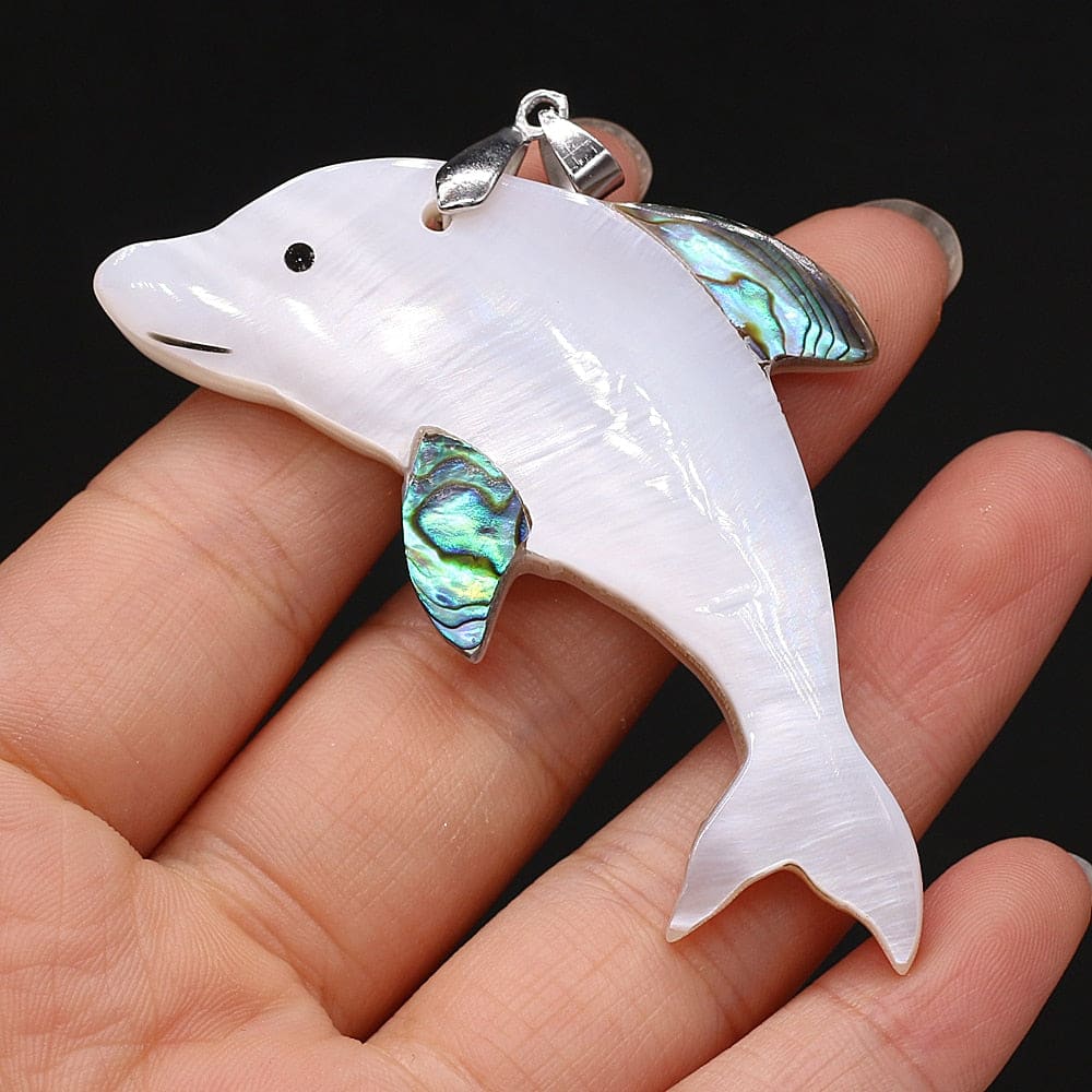 Shell Dolphin Necklace Pendant