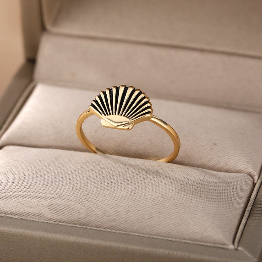 Shell Embedded Rings Madeinsea© - Shell Engagement Ring