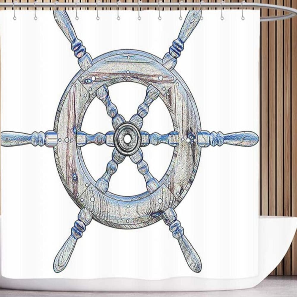 Ship Wheel Shower Curtain