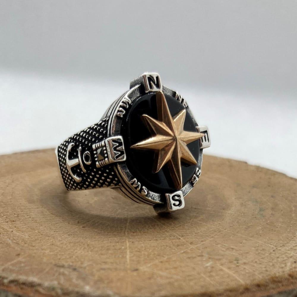 Anchor Compass Ring (Silver)