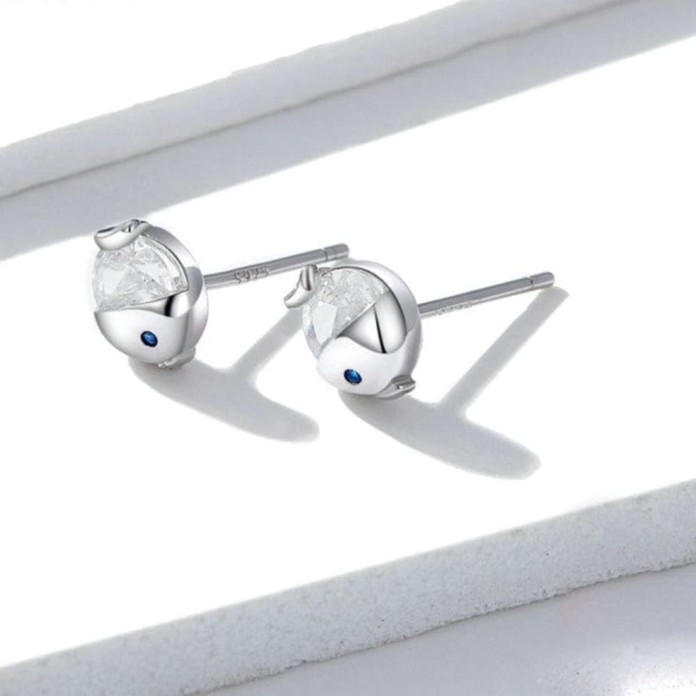 Silver Fish Earrings