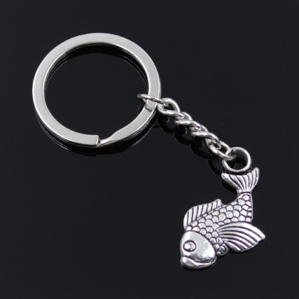 Silver Fish Keychain