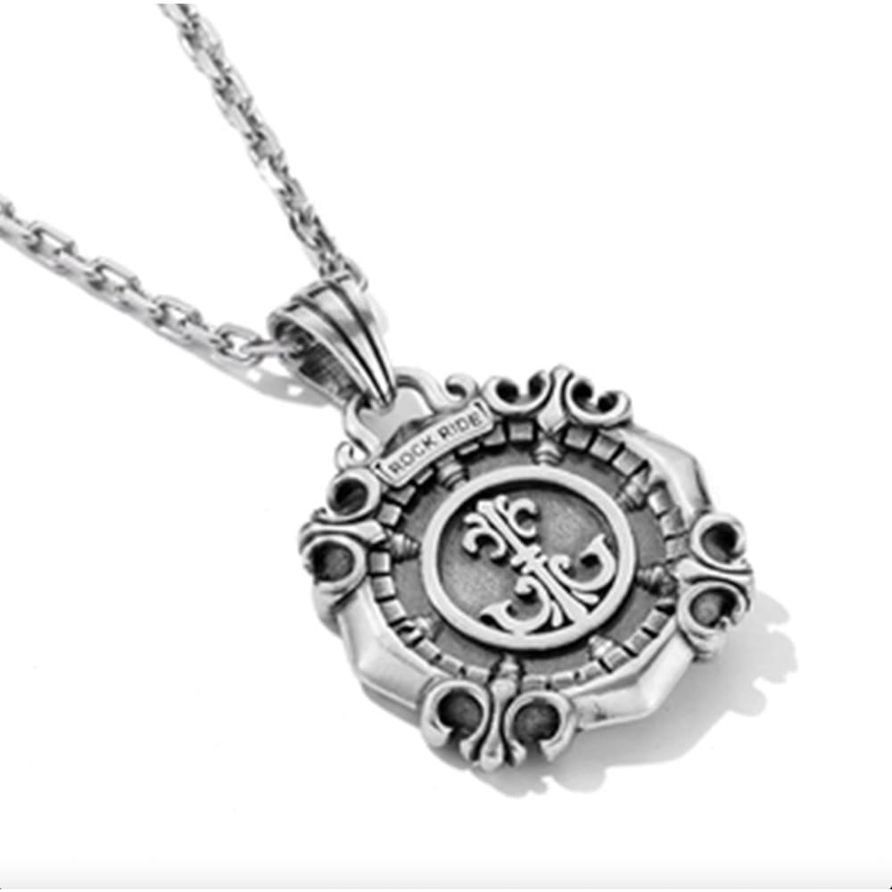 Silver Plated Compass Necklace