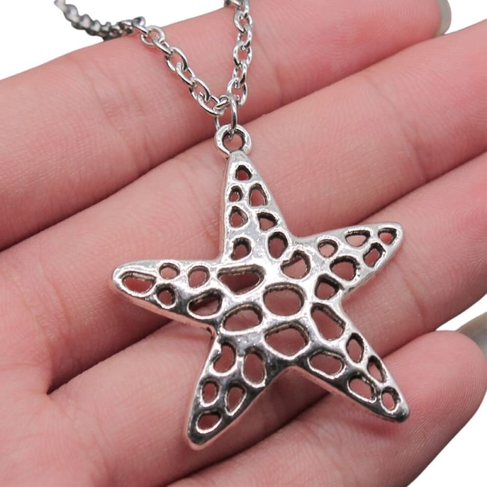 Silver Vintage Starfish Necklace