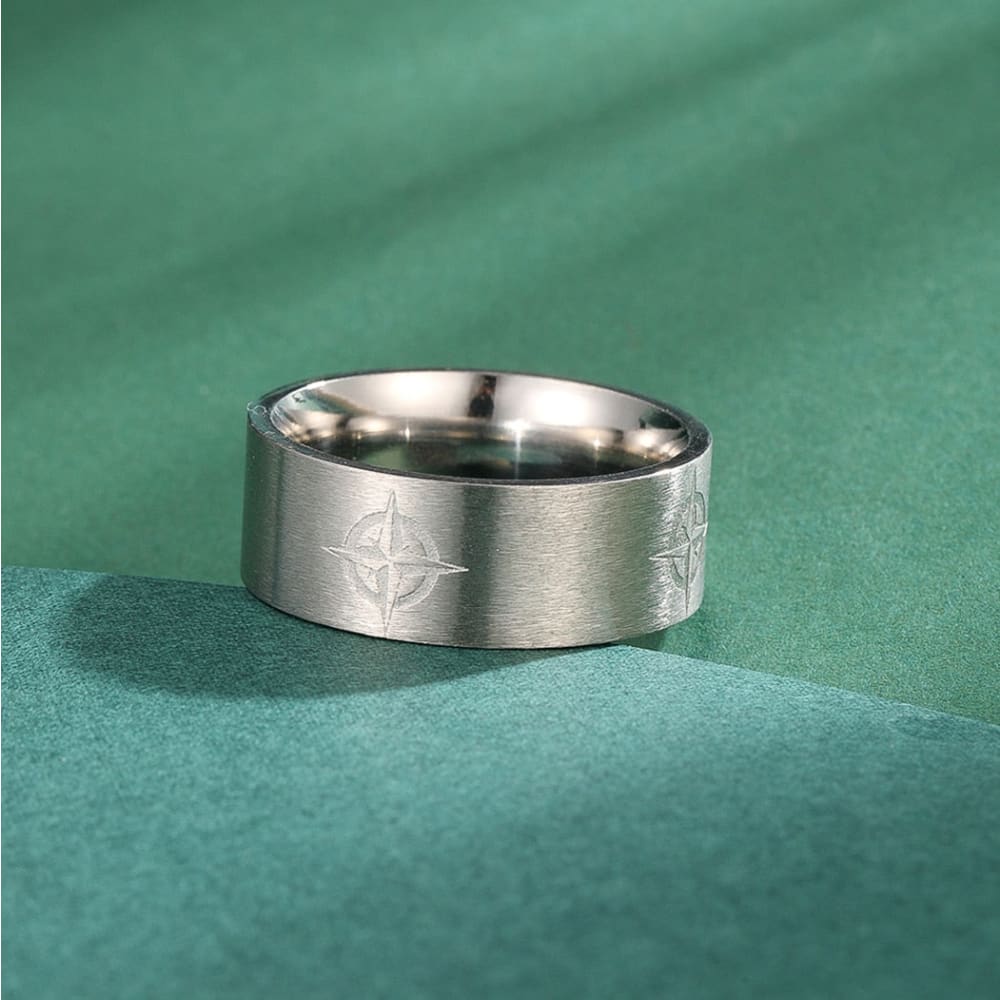 Stainless Compass Ring