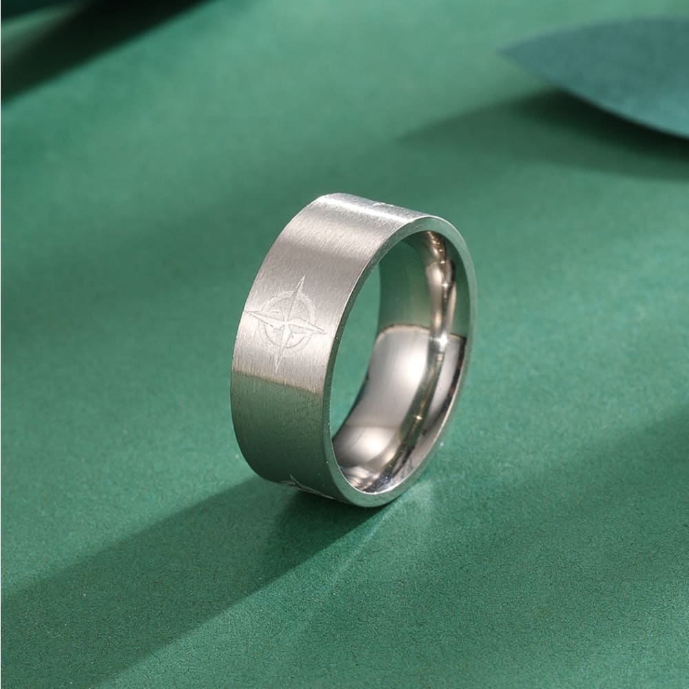 Stainless Compass Ring
