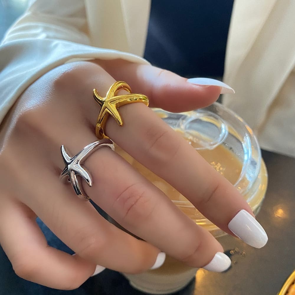 Stainless Starfish Ring