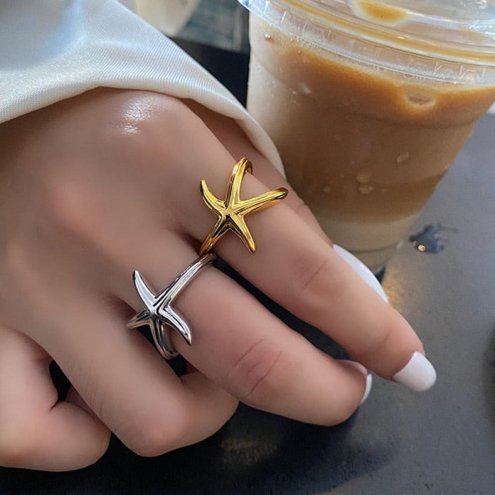 Stainless Starfish Ring